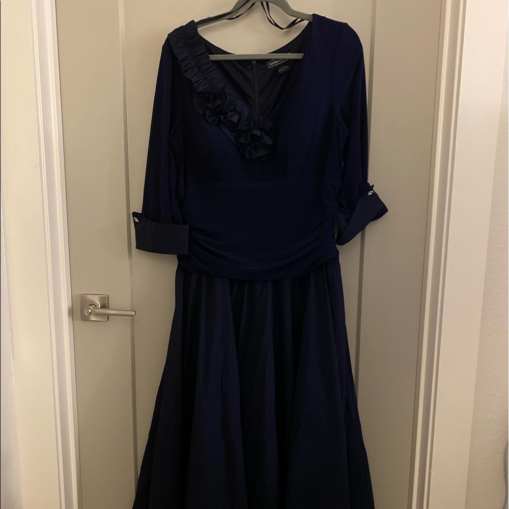 Jessica Howard Party evening after 5 dress roses cocktail New Years rhinestone